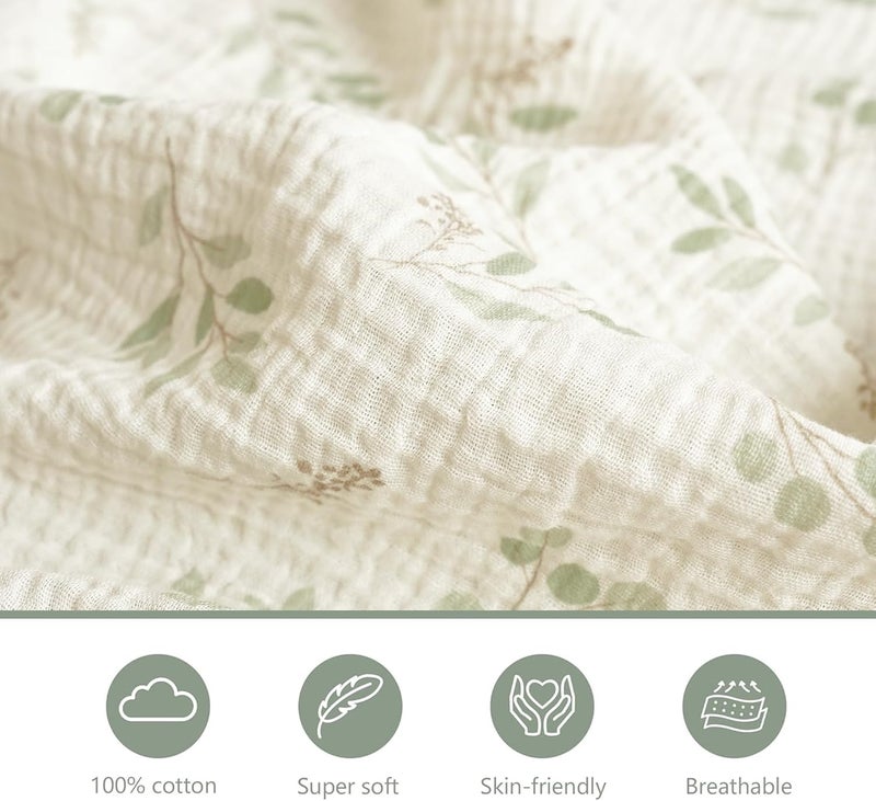 Coreeky 2 Pack Muslin Nursing Cover for Breastfeeding, Soft & Breathable 100% Cotton Breastfeeding Cover up - Image 2